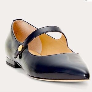 Ralph Lauren Black Patent Leather Mary Jane Flats